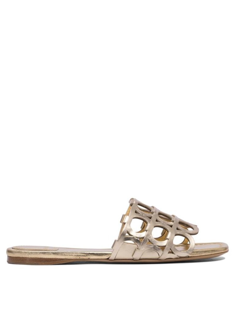 Ferragamo Low Leather Sandals 5.5 Women